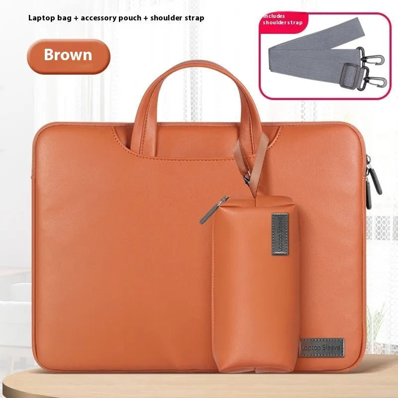 Pu laptop bag with integrated power pack for 13-16 inch notebooks