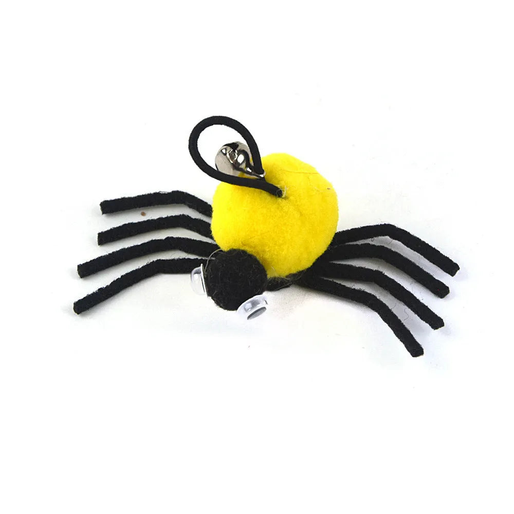 Soft plush Halloween cat toy in orange measuring 4.5 x 9 centimetres