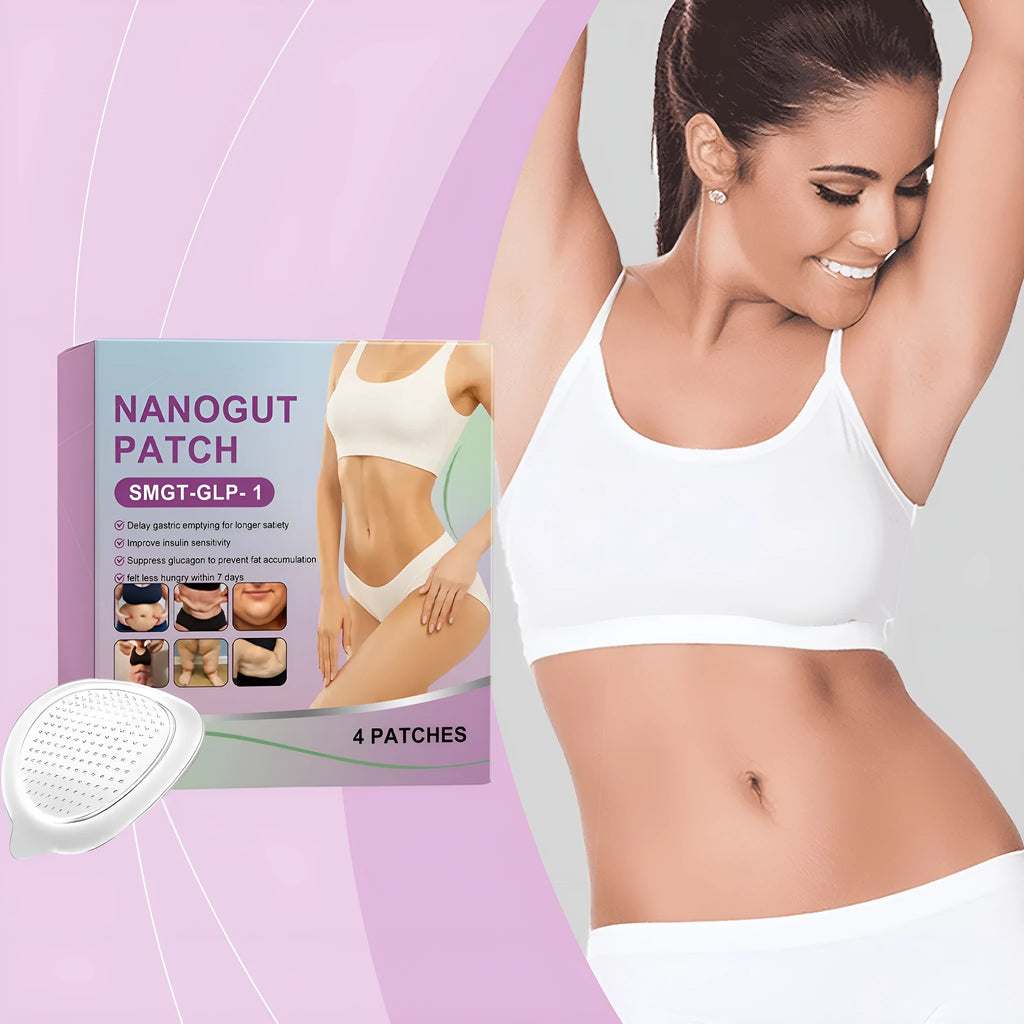 Pack of four 3x3cm nursing adhesive skin care patches on white background.