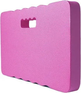 Blue EVA foam reversible garden kneeler and seat pad on grass