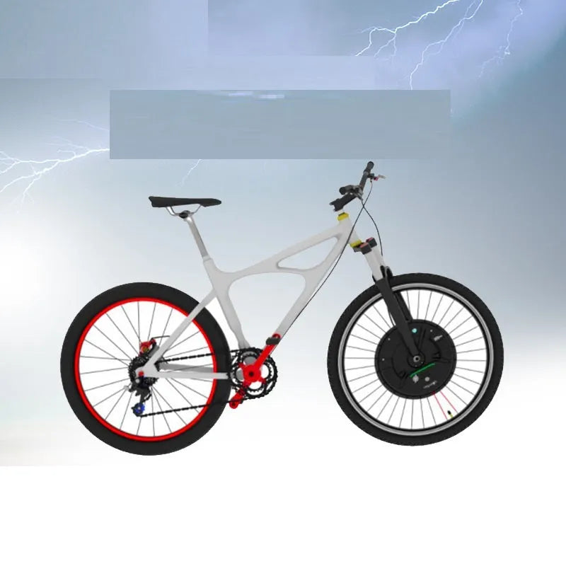 Imotor 3.0 black alloy hub motor wheel for electric bicycle conversion.
