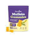 Container of mullein extract soft gummies showing 60 count and verbena officinalis leaf extract