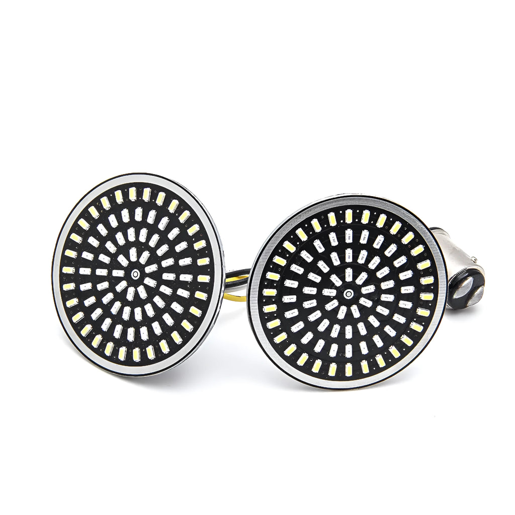 Motorcycle modified steering LED turn signal light front rear 6500K for Harley rubber gel plate 12V