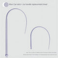 Simulated mouse tail cat toy with flexible silicone tail and cat head design
