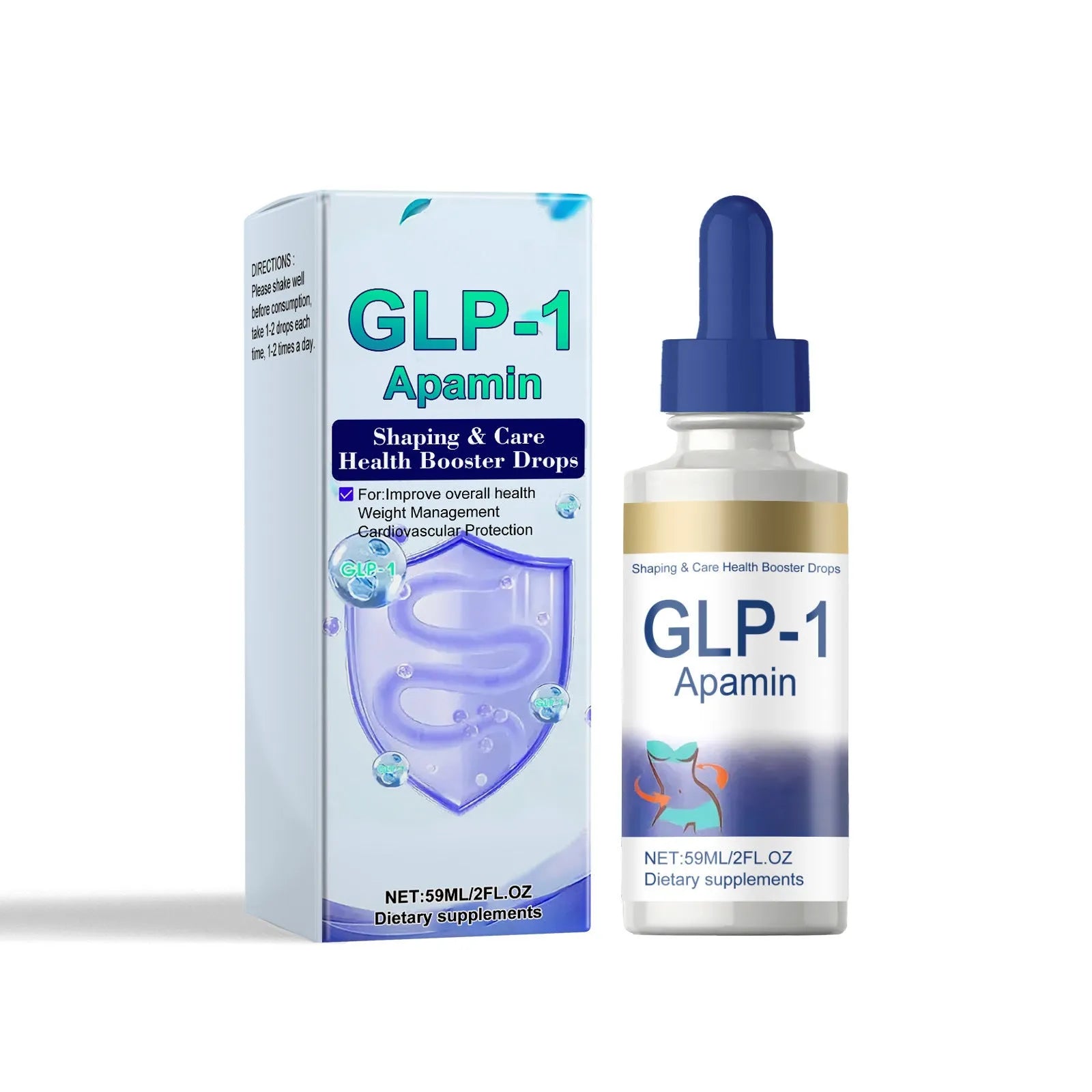 59ml bottle of nourishing body serum oil drops for skin elasticity support