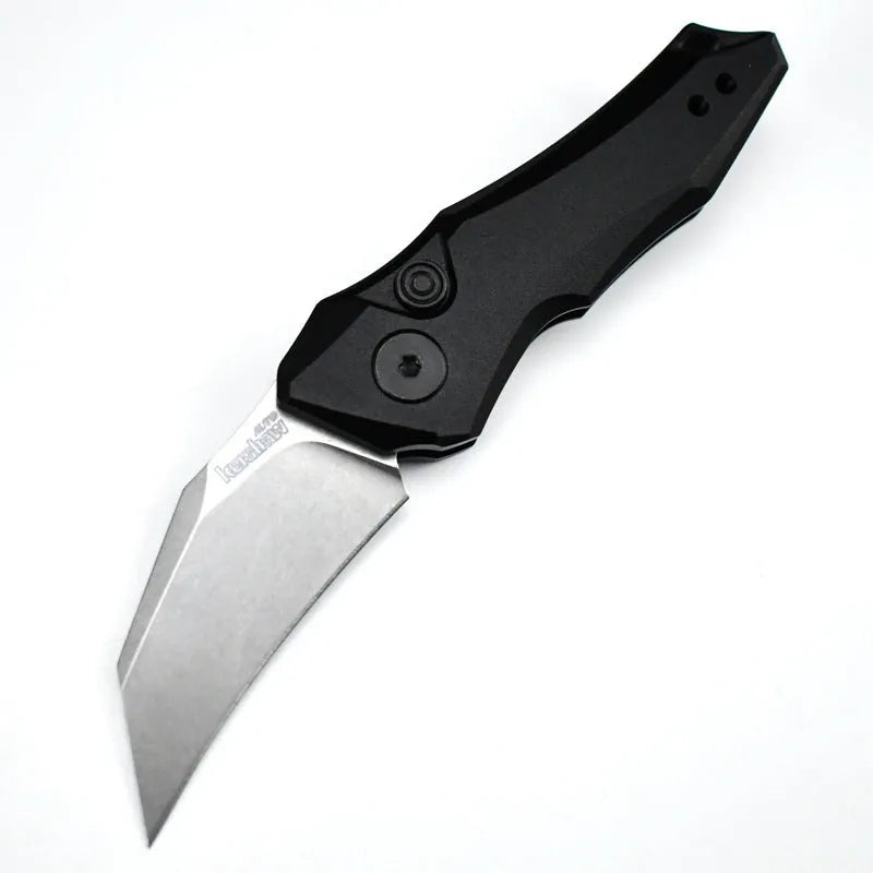 Outdoor folding pocket knife in black, grey or green, showing 150mm full length.