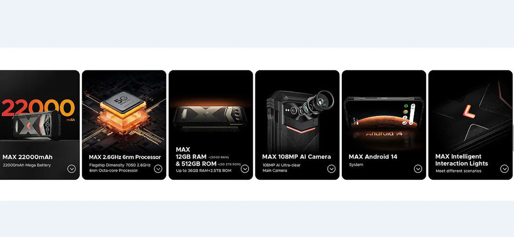 VMAX PRO mobile phone in black or grey colour with plastic housing, charger, and manual