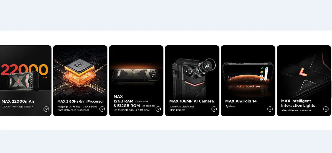 VMAX PRO mobile phone in black or grey colour with plastic housing, charger, and manual