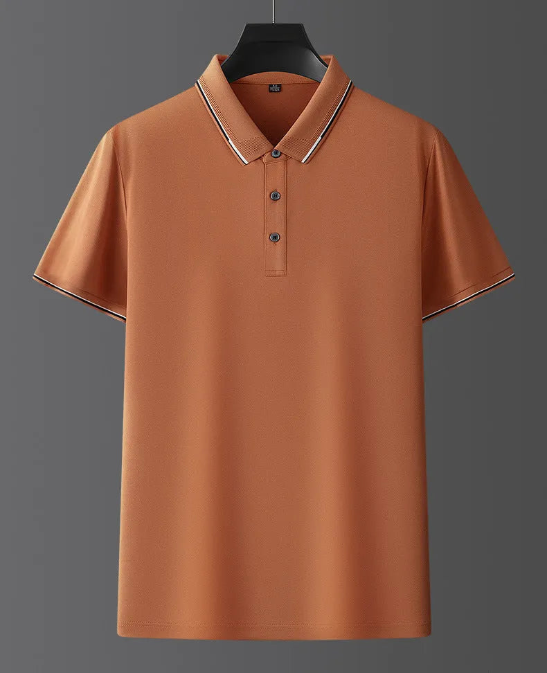 Men's mulberry silk short sleeve shirt in regular fit for summer wear