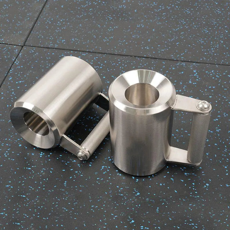 Silver 8kg stainless steel dumbbell cup weight plate for barbell training