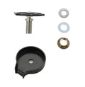 Black high-pressure stainless steel glass washer with ABS base and copper hose.