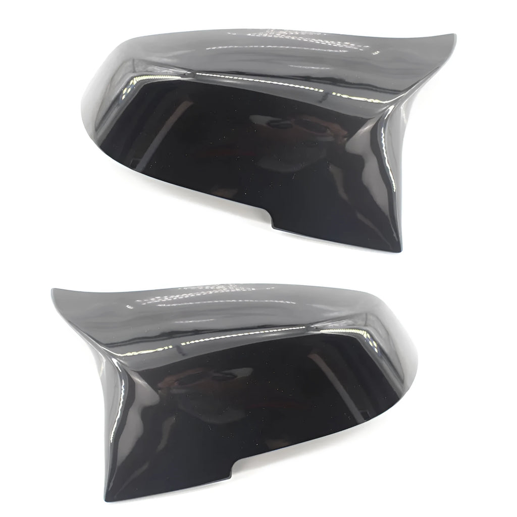 Modified horn rear-view mirror shells in paint bright black for BMW 3 Series 4 Series