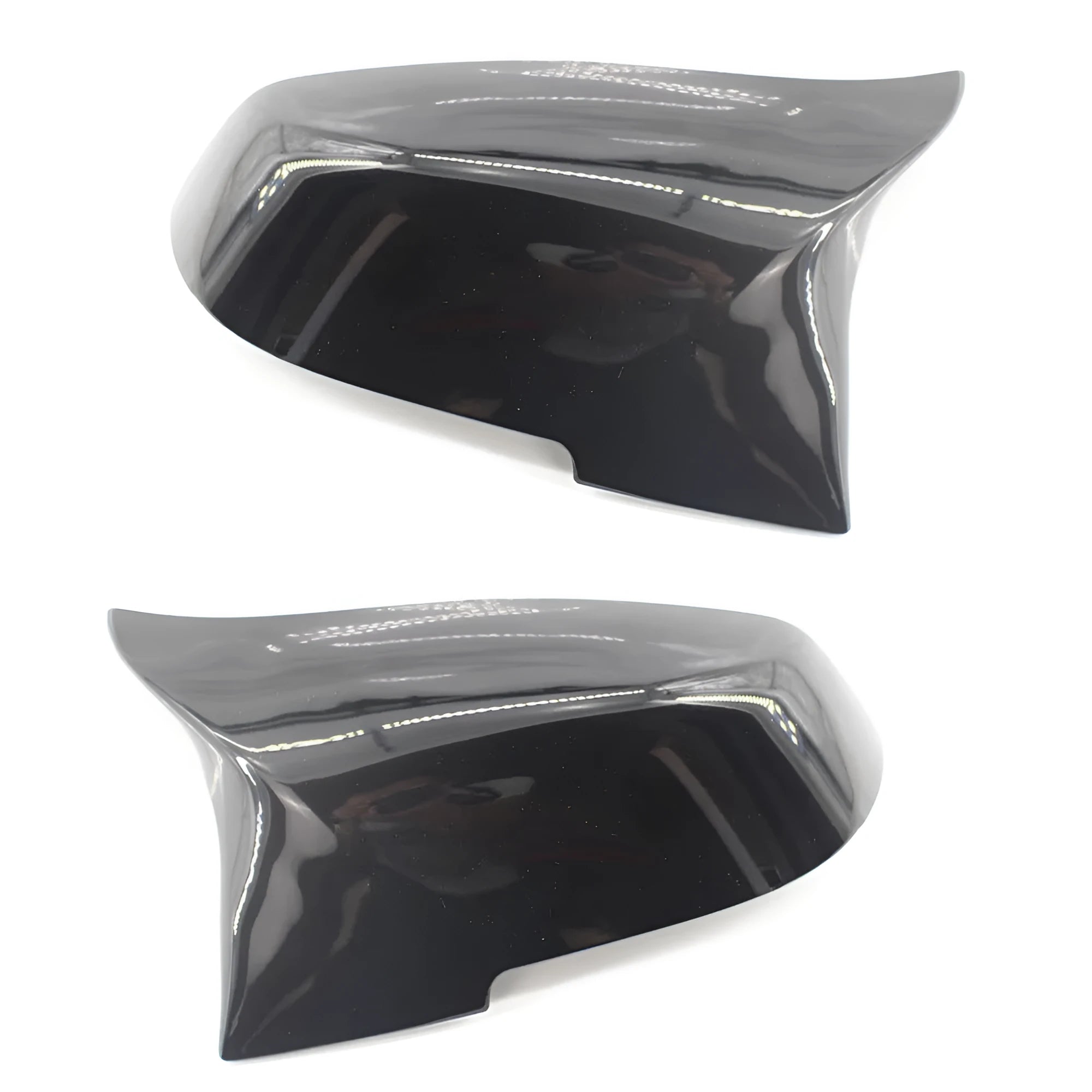 Modified horn rear-view mirror shells in paint bright black for BMW 3 Series 4 Series