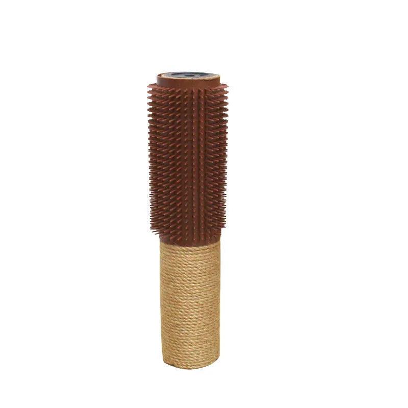 Brown or grey sisal cat scratching post 30cm tall with 5.8cm square base