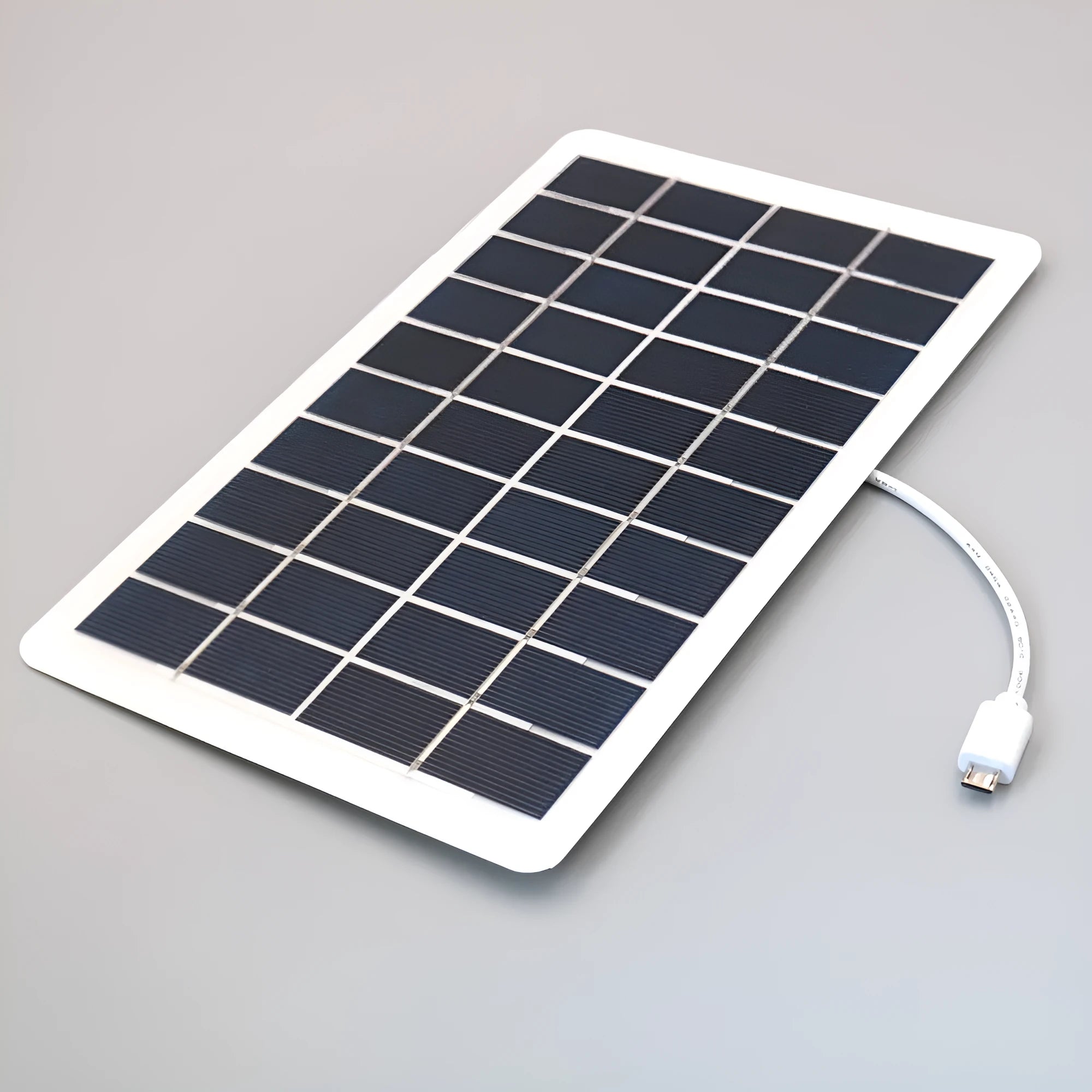 Black portable solar panel charger with USB port for mobile phone charging