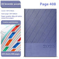 Executive leather notepad open showing 80g paper with striped PU cover in professional colour