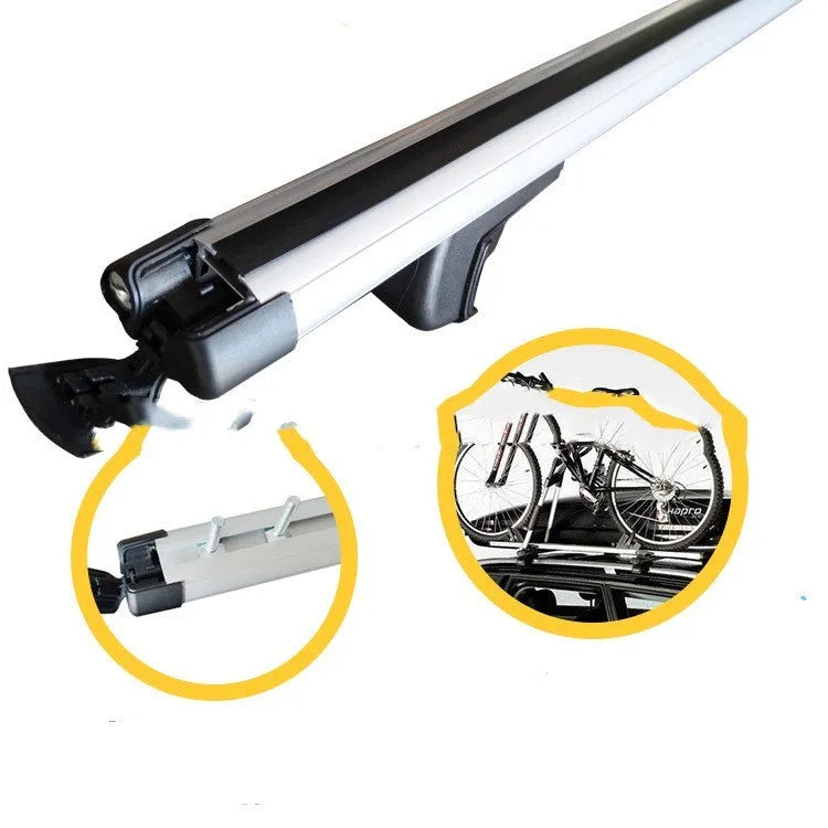 Alloy roof rack crossbars for GM SUV with adjustable 120-135cm sizing and 75kg capacity
