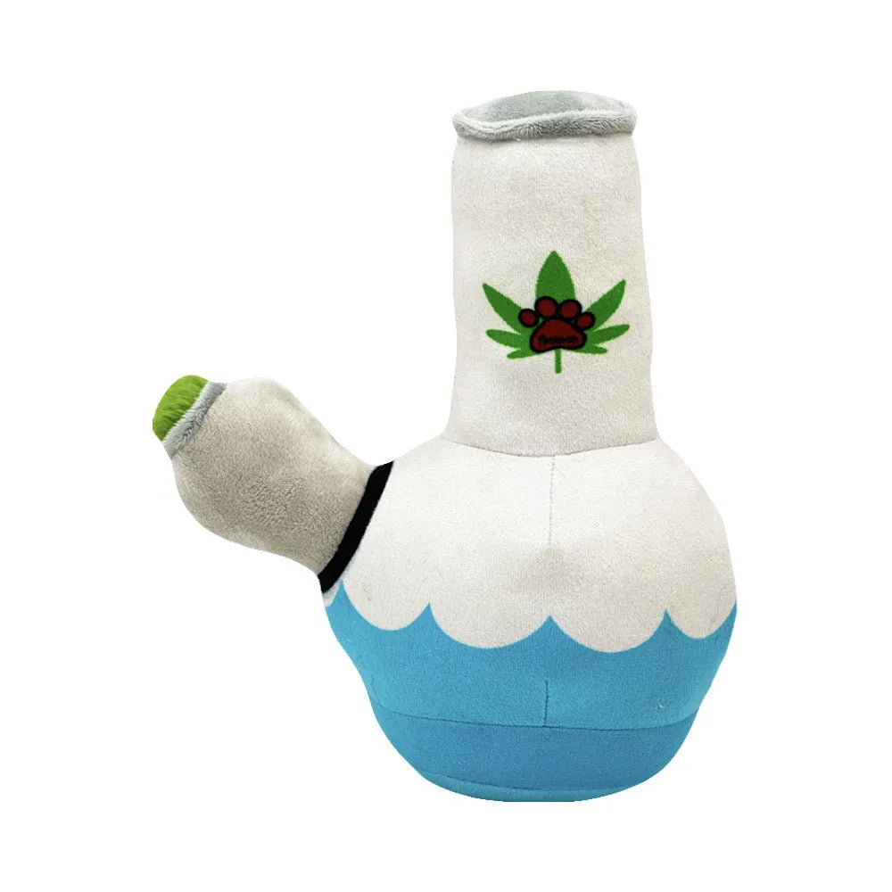 24cm long kettle-shaped dog plush toy with soft material in picture style design