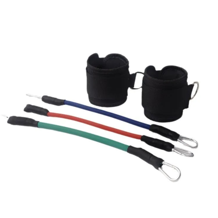Black taekwondo training pull rope set for leg force development