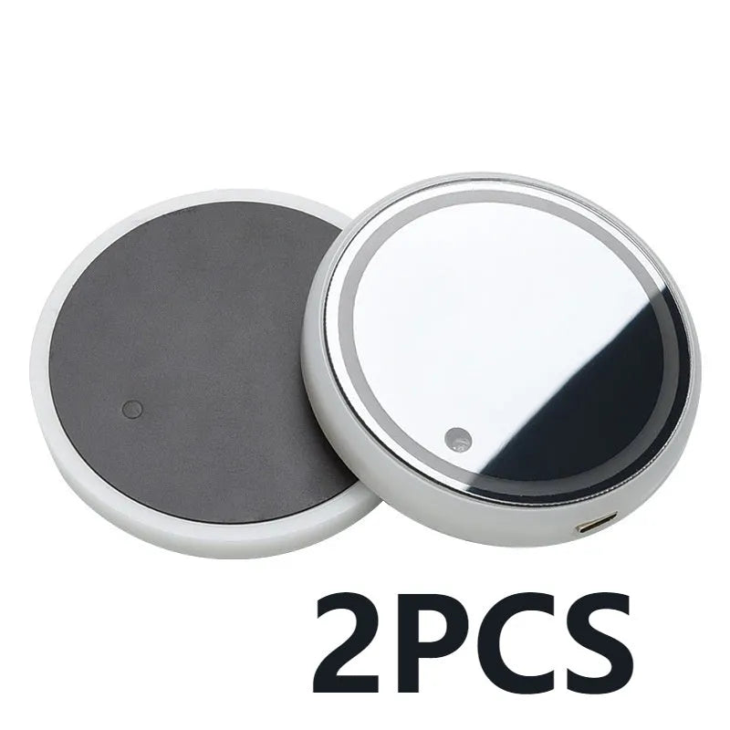 Colourful LED light-up coaster for car cup holders with USB cable
