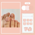 Finished plastic toenail stickers with adhesive glue in skin colour J-52 cosmetic set