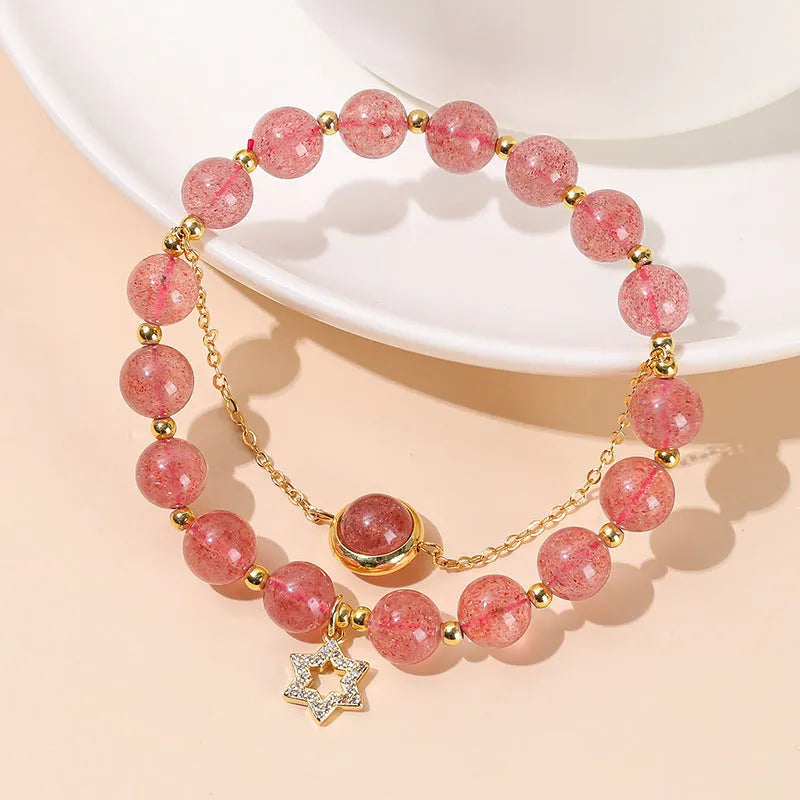 Green jade crystal bracelet with Chinese design handmade for women
