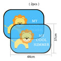 Electrostatic adsorption nylon mesh car side window sunshade with animal pair design options