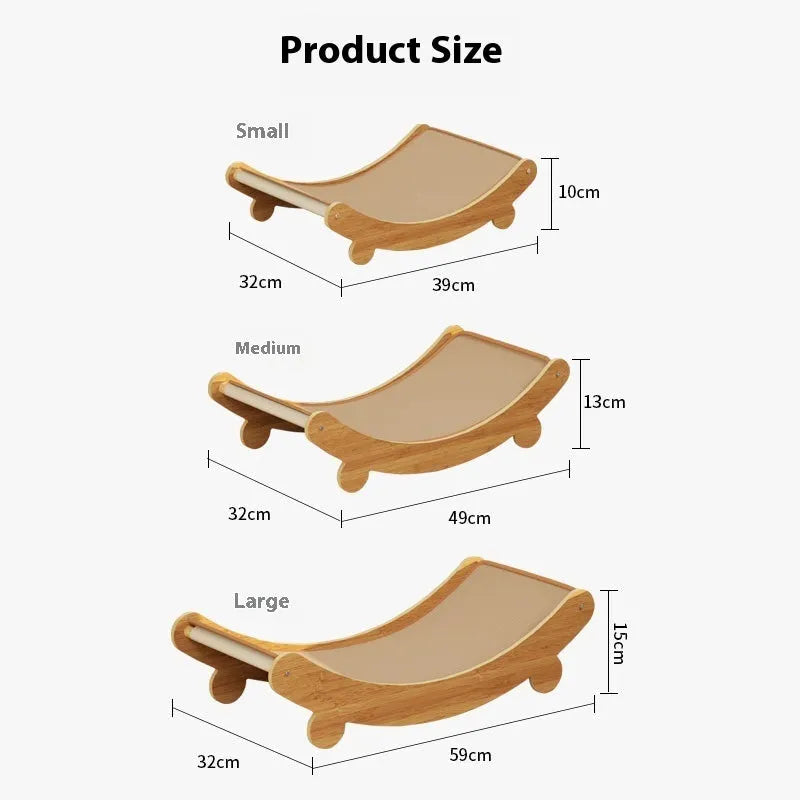 U-shaped sisal cat scratch board recliner lounge chair in pastoral style