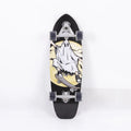 White 31-inch maple wood street scooter with traditional kicktail design