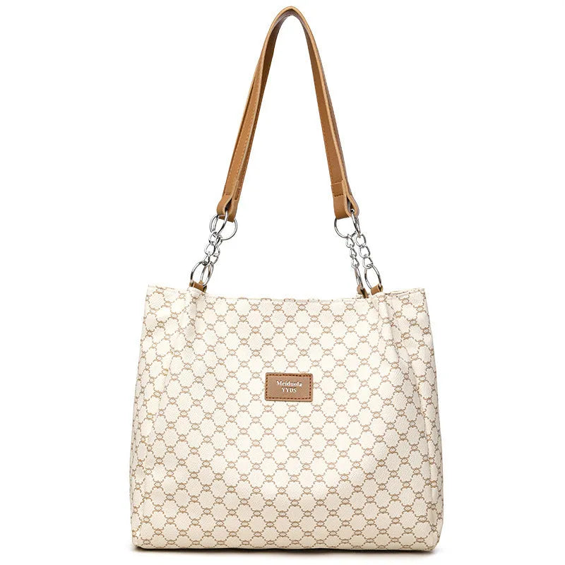 Brown women's retro fashion PU leather crossbody handbag with polyester lining