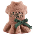 Polyester Berber fleece pet skirt for dogs in pink or dark blue, available in five sizes