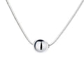 925 silver clavicle chain necklace with small round YFL376 colour pendant