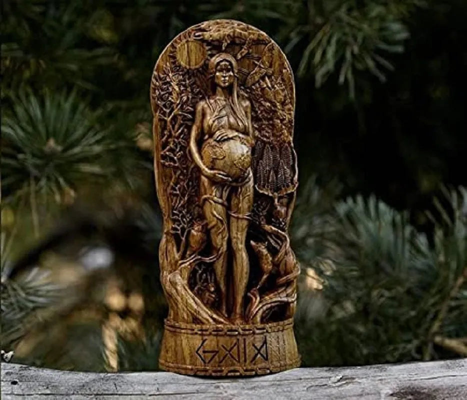 Resin Greek goddess statue figurine 22cm height for pagan altar or garden