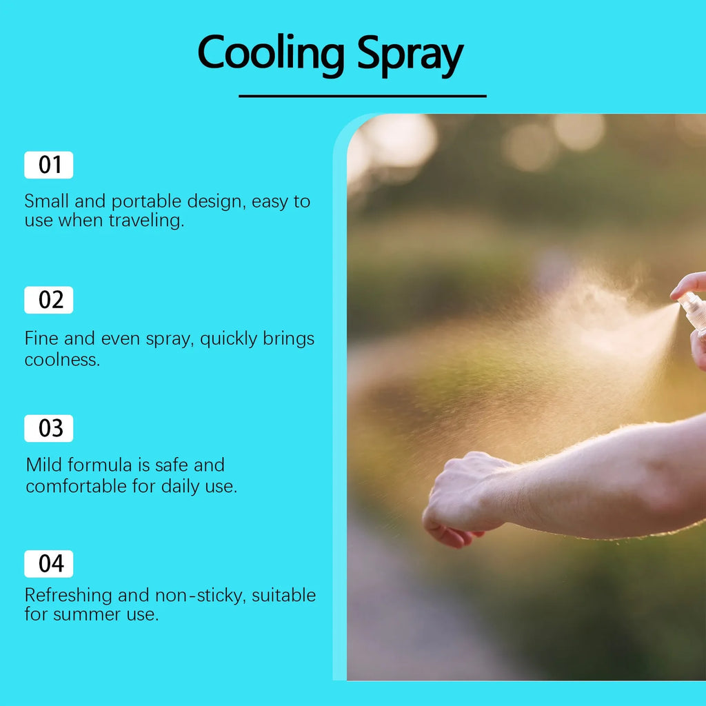 50ml cool spray bottle for summer outdoor cooling with mint extract