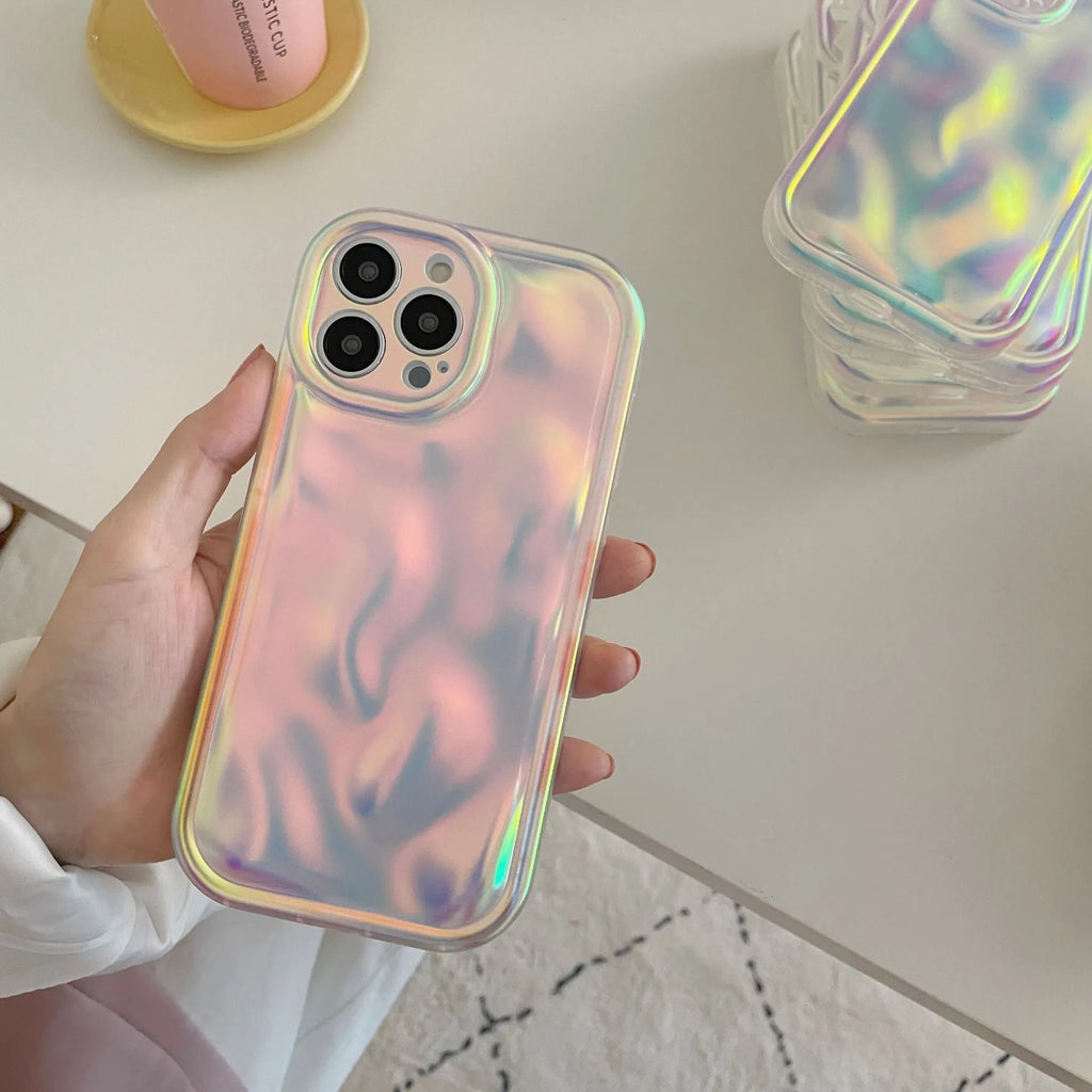 Frosted matte laser meteorite TPU phone case for iPhone 14 Pro Max with anti-drop protection and 3D pattern