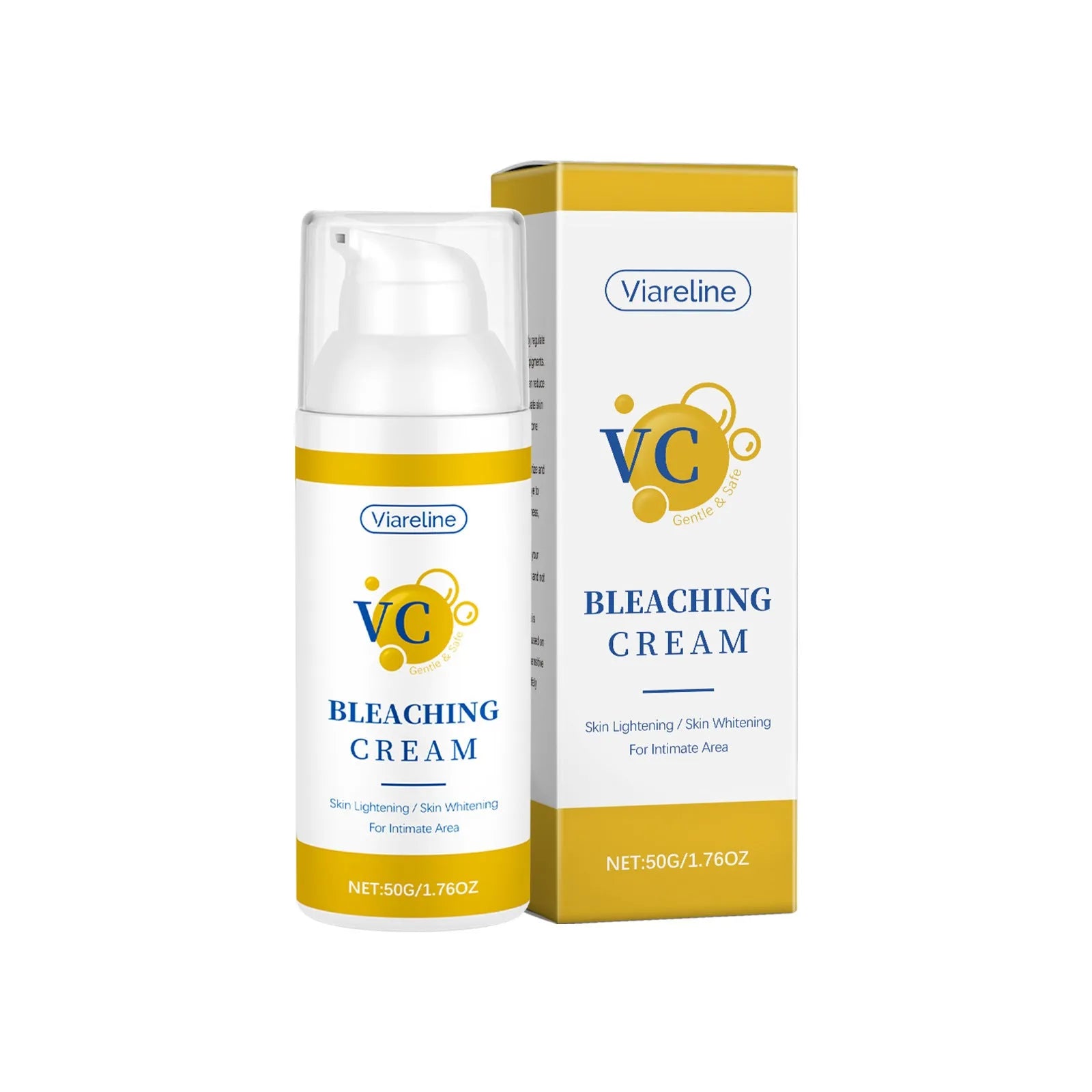50g jar of skin whitening cream with vitamin C for brightening and pigmentation treatment