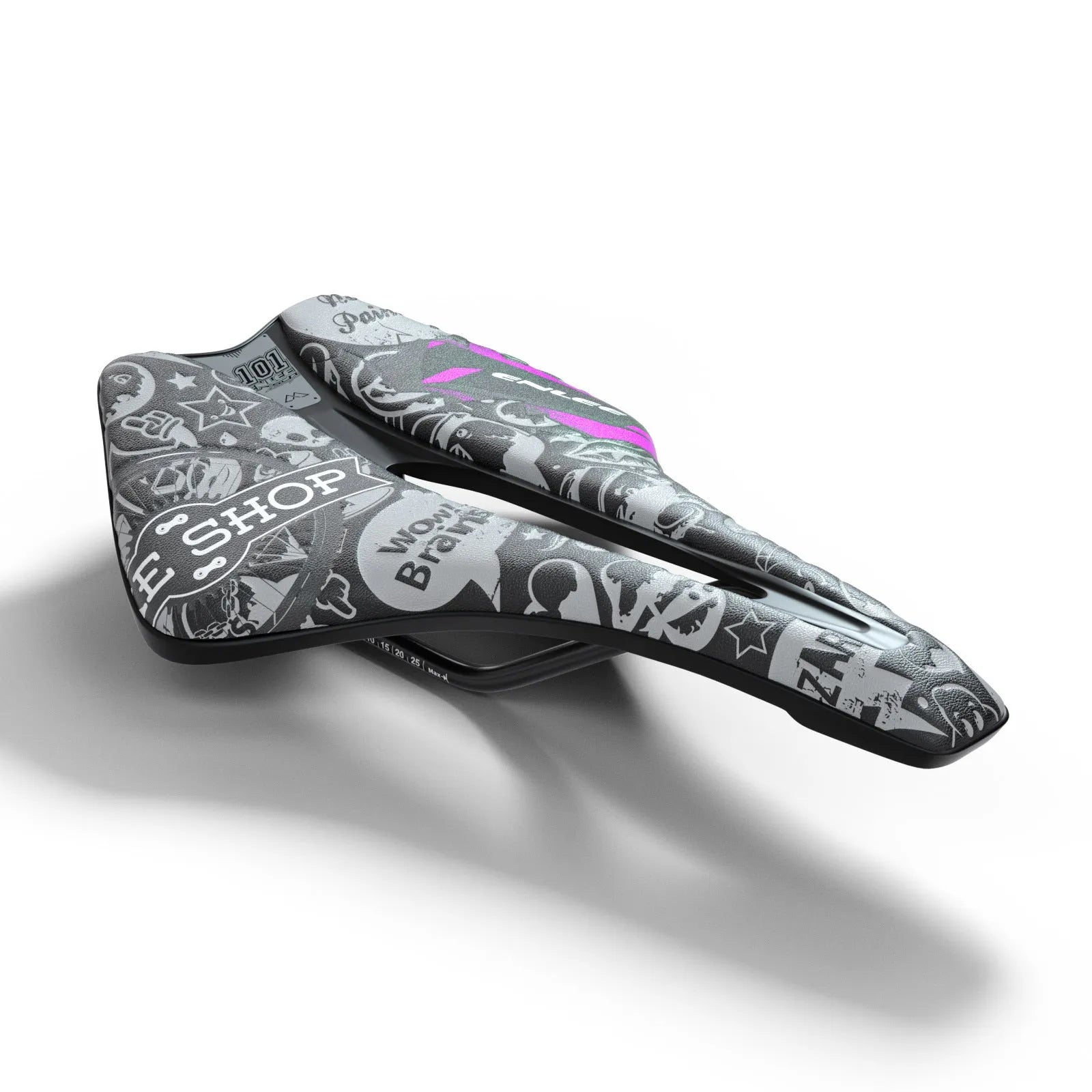 Ultra-light EVA bicycle saddle with hollow design and PU leather cover