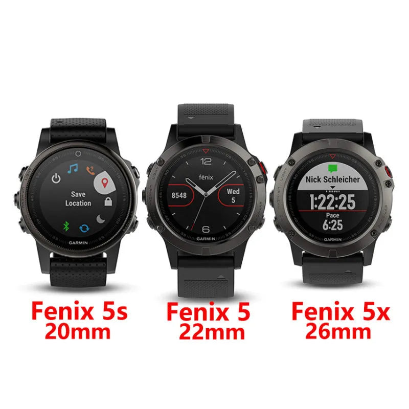 Stainless steel replacement watch band for Garmin Fenix 3 and Fenix 5X smartwatches