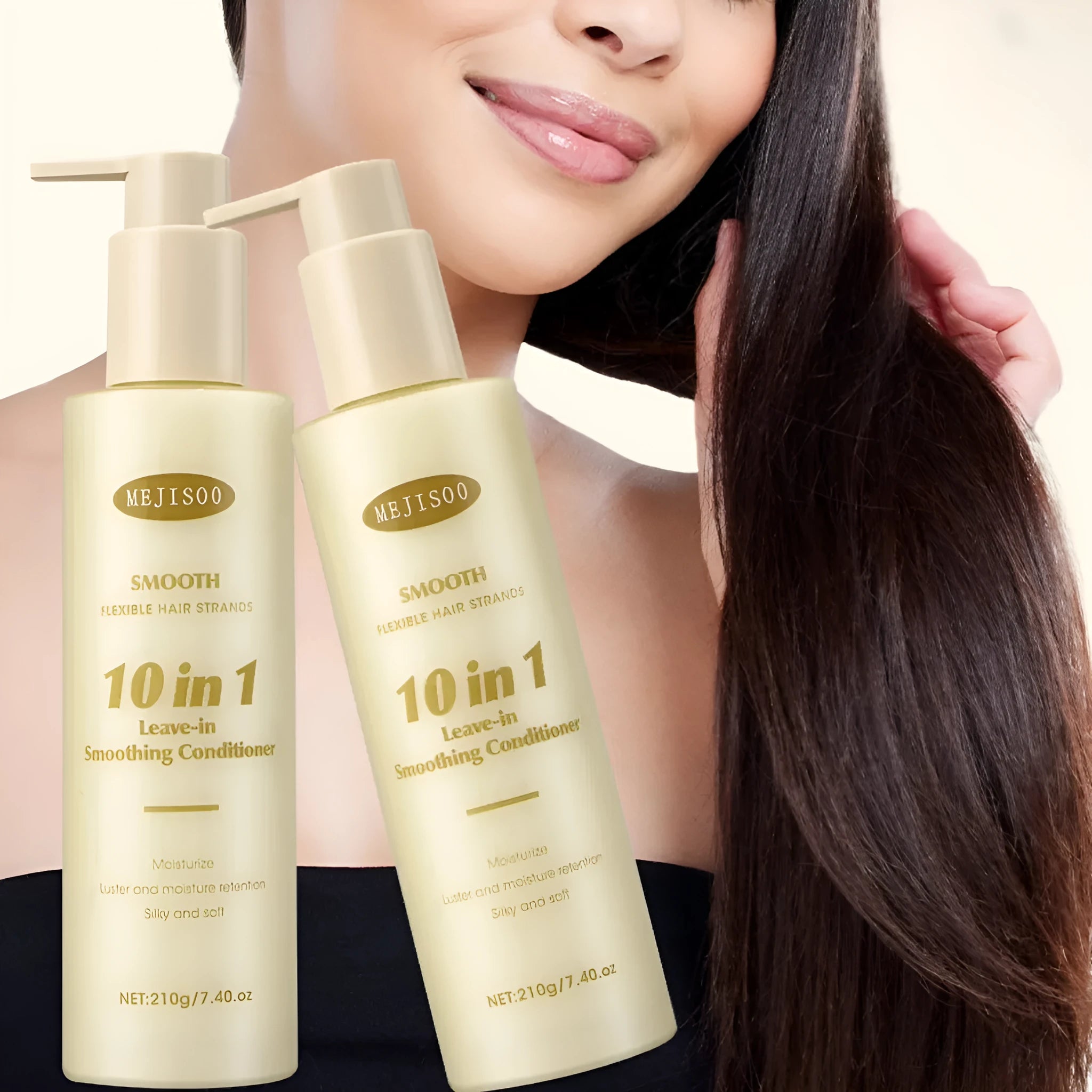 A 210g disposable bottle of wash-free 10-in-1 hair conditioner for ladies.