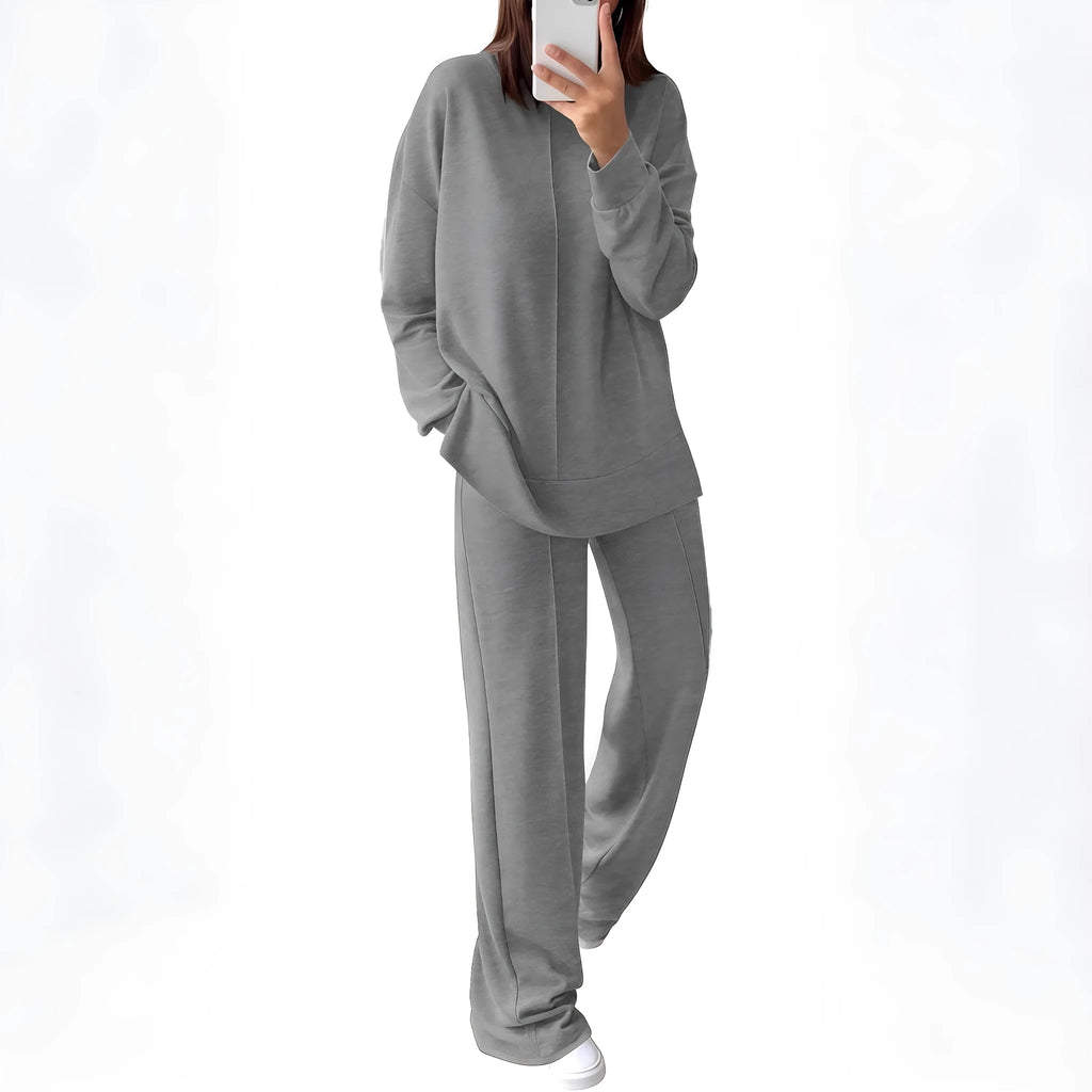 Women's long-sleeve polyester jogging suit set in Army Green colour with regular sleeves and matching trousers
