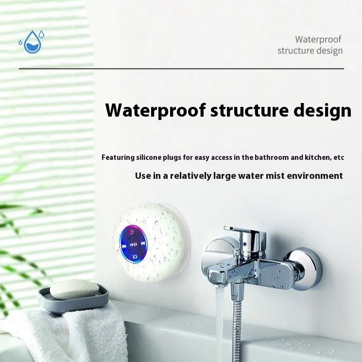 BTS07 waterproof Bluetooth speaker with large suction cup base in six colour options