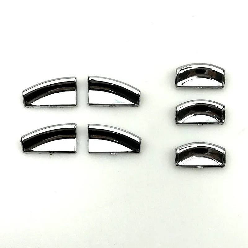 Black glitter decorative plastic cover sticker for a car window lift button.