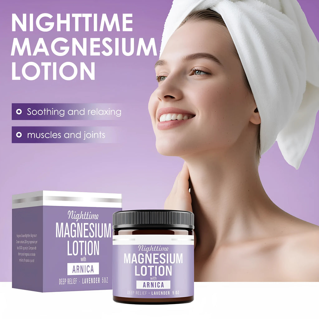 150ml jar of magnesium body butter cream with shea butter and grape seed oil.