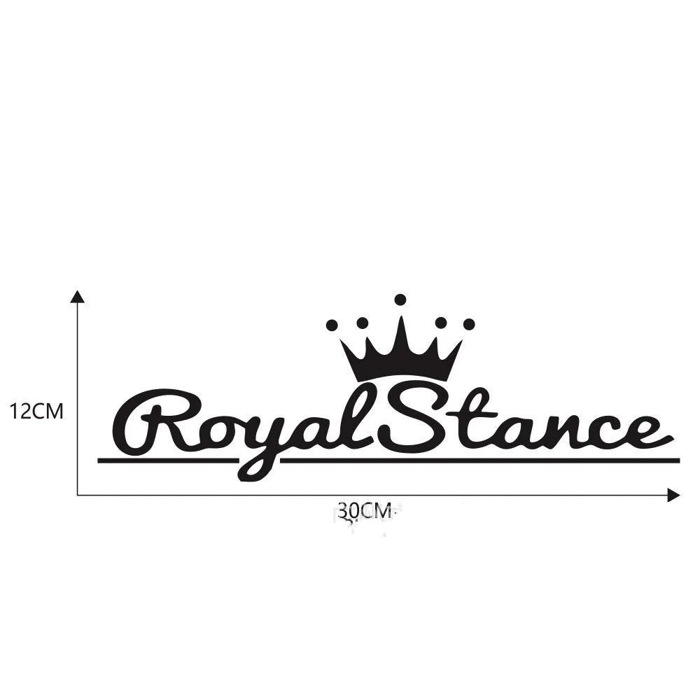 Reflective colourful crown design car sticker made from PET vinyl, dimensions 30cm by 12cm.