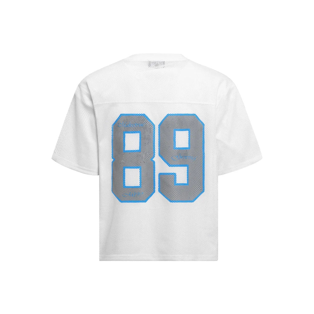 Loose-fitting casual t-shirt in chemical fibre blend available in black and white colours