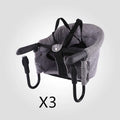 Portable baby high chair with safety belt and expandable seat in blue colour