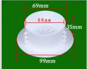 Plastic air conditioning hole cover kit with splits, plug caps, tuyeres, and sealing glue.