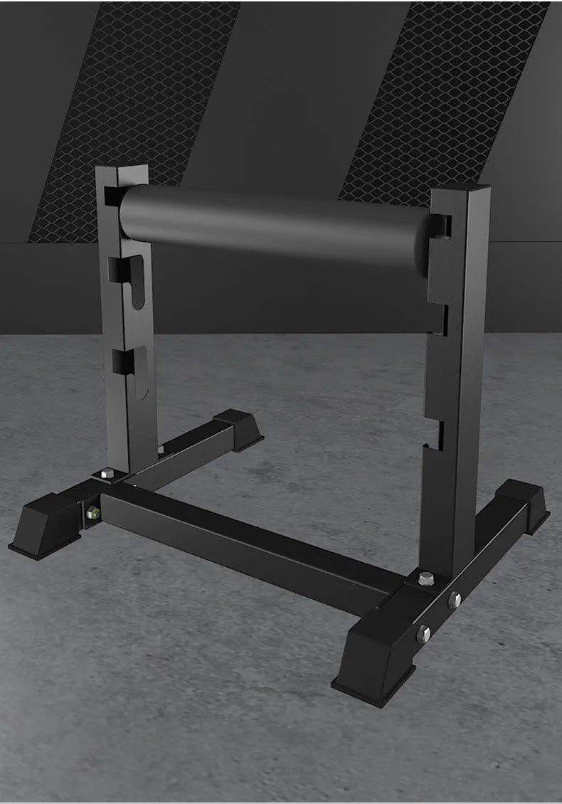 Black steel leg press training bar equipment for split squat exercises