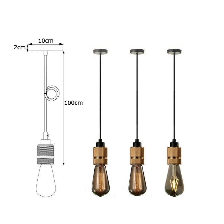 DIY retro chandelier ceiling light kit components in shiny black, rose gold, gold, and chrome finishes