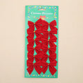 5 cm Christmas decoration bow in metallic colours for tree ornamentation and festive décor